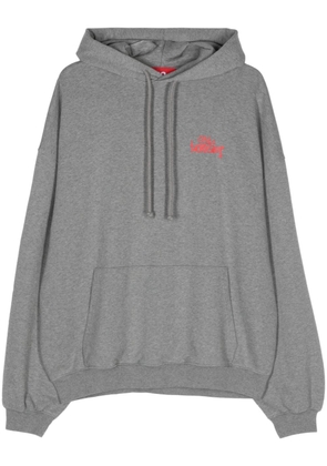 032c logo-print cotton hoodie - Grey