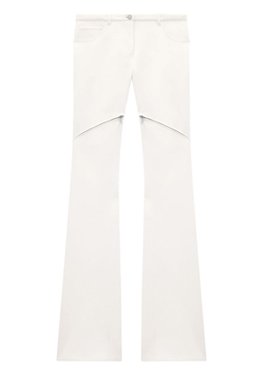 Courrèges Ellipse zipped twill trousers - White