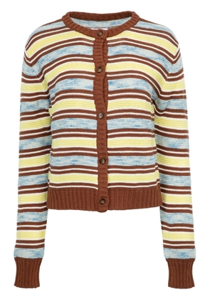 Rosie Assoulin striped cotton cardigan - Brown