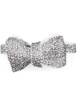 Stella McCartney crystal-embellished bow tie - White