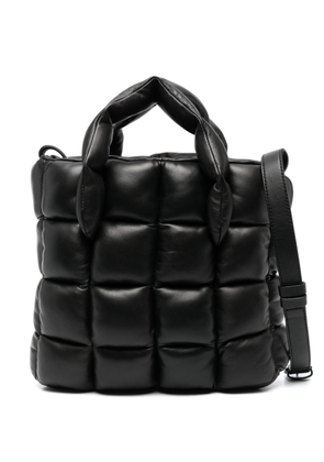 Vic Matie padded leather tote bag - Black