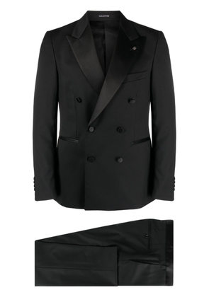 Tagliatore double-breasted virgin wool suit - Black