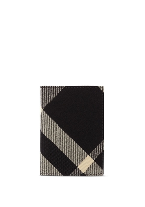 Burberry check folding card case - Neutrals