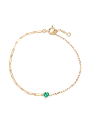 Yvonne Léon 18kt yellow gold Solitaire Coeur emerald bracelet