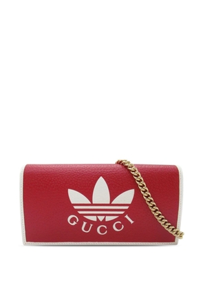 Gucci Pre-Owned 2021-2023 Adidas Leather Wallet on Chain crossbody bag - Red