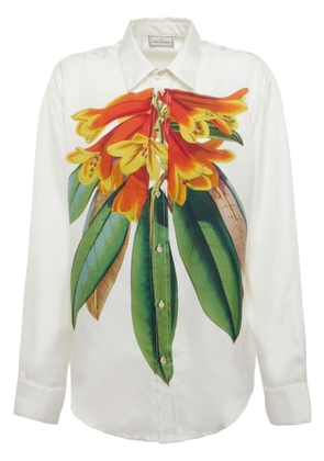 Pierre-Louis Mascia Aloe floral-print shirt - White