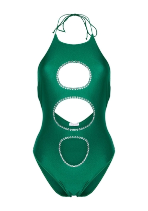 Oséree gem-embellished cut-out swimsuit - Green