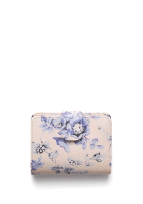 Prada floral-print leather wallet - Neutrals