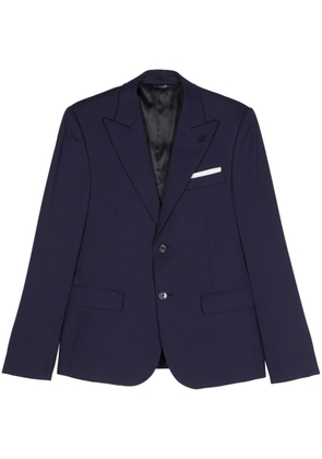 Daniele Alessandrini single-breasted wool blend blazer - Purple