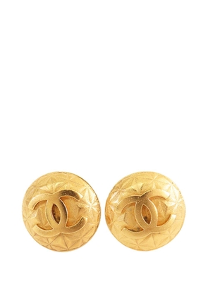 CHANEL Pre-Owned 1995 CC Clip On costume earrings - Gold