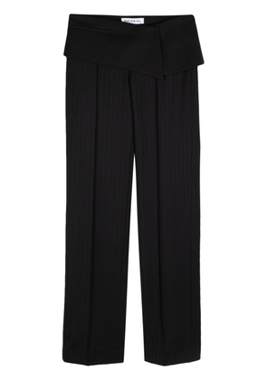 Materiel belt-layer pressed-crease trousers - Black