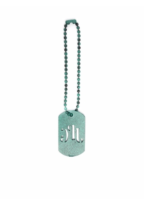 Jean Paul Gaultier Pre-Owned 1990s cut-out logo tag pendant - Green