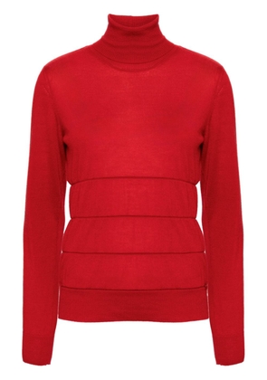 CHANEL Pre-Owned 2004 ribbed cashmere jumper - Red