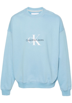 Calvin Klein Jeans logo-print cotton sweatshirt - Blue
