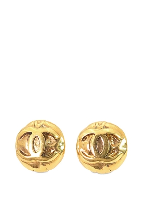 CHANEL Pre-Owned 1996 CC Clip On costume earrings - Gold