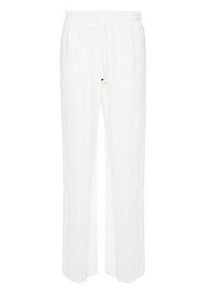 DONDUP Marisol georgette straight trousers - White