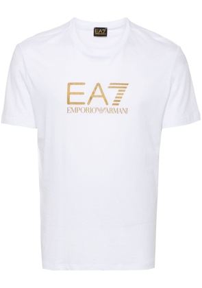 Ea7 Emporio Armani logo-print cotton T-shirt - White