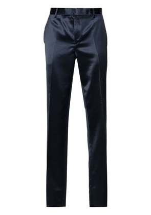Paul Smith pressed-crease satin trousers - Blue