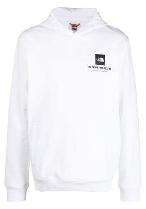 The North Face logo-print cotton hoodie - White