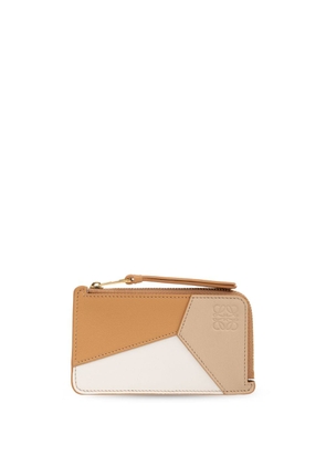 LOEWE Puzzle leather coin cardholder - Neutrals