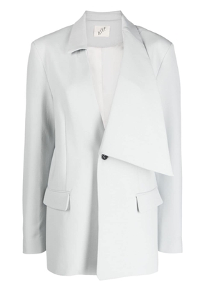 BITE Studios asymmetric wool-silk-blend blazer - Grey