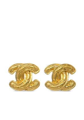 CHANEL Pre-Owned 1990-2000s CC clip-on earrings - Gold