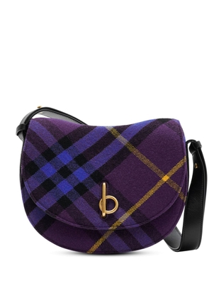 Burberry Rocking Horse plaid-check shoulder bag - Purple