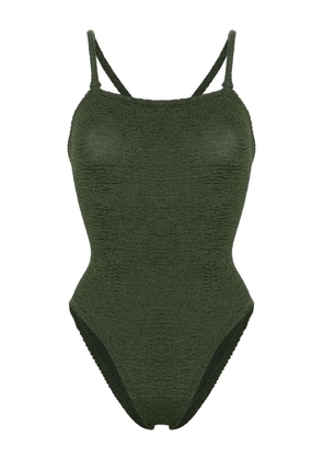 Hunza G ruched crinkled-effect swimsuit - Green