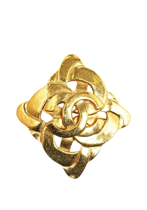 CHANEL Pre-Owned 1997 CC costume brooch - Gold
