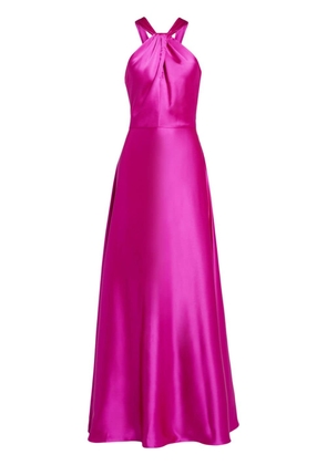 Amsale halterneck satin gown - Pink