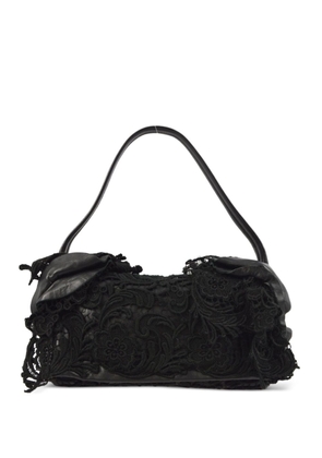 Prada Pre-Owned 1990-2000s lace shoulder bag - Black