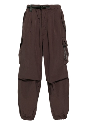 and Wander logo-embroidered ripstop cargo pants - Purple