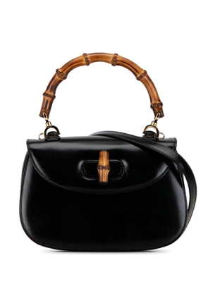 Gucci Pre-Owned 2000-2015 Small Leather Bamboo Night satchel - Black