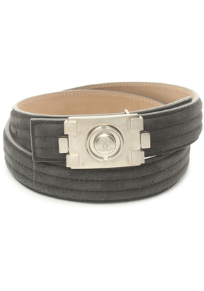 CHANEL Pre-Owned 1986-1988 CC suede belt - Grey