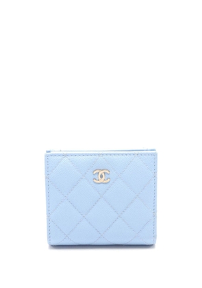 CHANEL Pre-Owned 2021 CC diamond-quilted wallet - Blue
