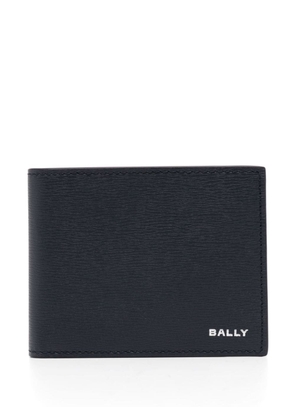 Bally logo-stamp bi-fold leather wallet - Blue