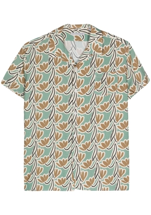 Daniele Alessandrini floral-print short-sleeve shirt - Green