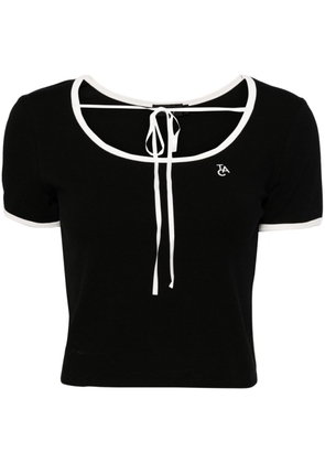 tout a coup logo-embroidered cotton-blend T-shirt - Black
