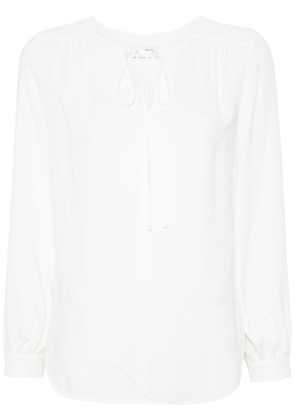 DONDUP tied-neck georgette blouse - White