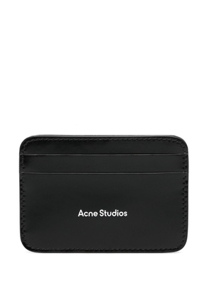 Acne Studios logo stamp leather wallet - Black