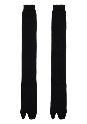 Maison Margiela Tabi thigh-length wool socks - Black