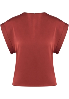 Philosophy Di Lorenzo Serafini cap-sleeve satin blouse - Red