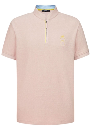 Shanghai Tang 8 Shape short-sleeved polo shirt - Pink
