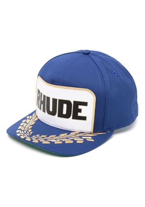 RHUDE Formula logo-print hat - Blue