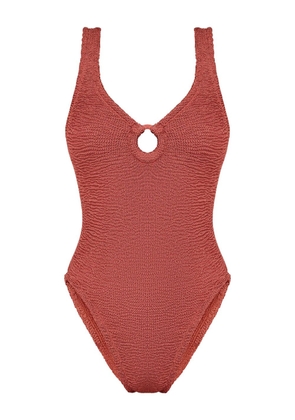 Hunza G Celine seersucker swimsuit - Red