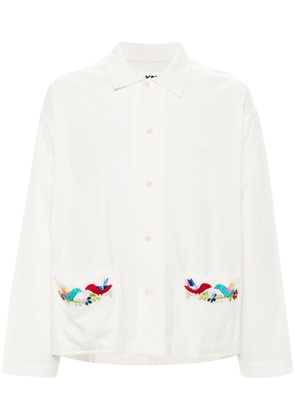 YMC PJ embroidered shirt - White
