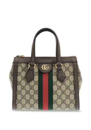 Gucci Pre-Owned 2016-2023 Small GG Supreme Ophidia satchel - Brown
