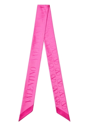 Valentino Garavani VLogo Signature silk bandeau scarf - Pink