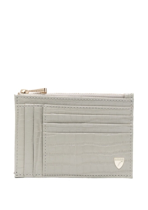 Aspinal Of London Double leather cardholder - Grey