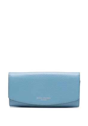 Aspinal Of London logo-stamp leather wallet - Blue